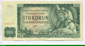 100 Korun Usine & Couple de Fermiers