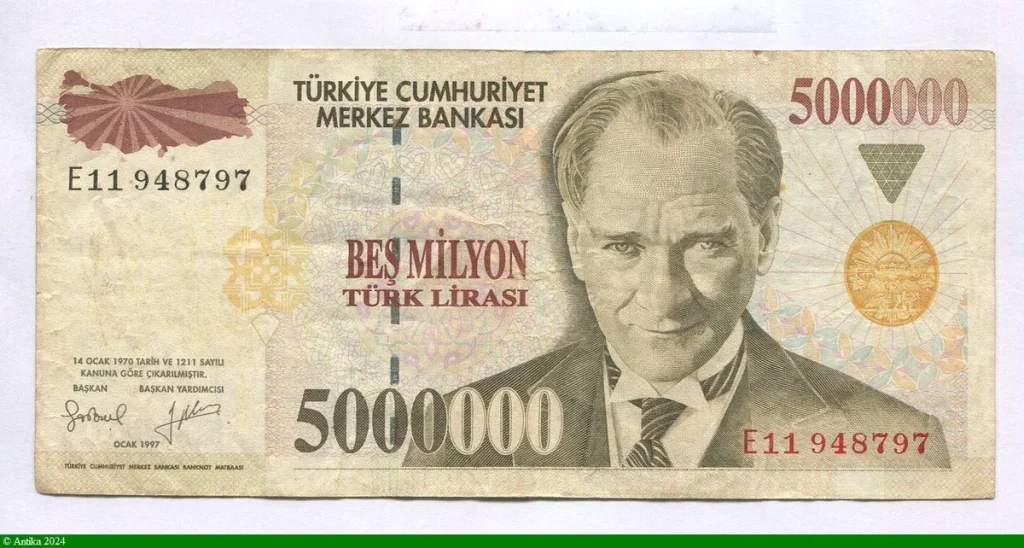 5 000 000 Lirasi Kamel Ataturk * * * * *