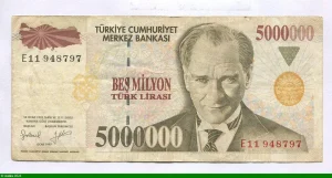 5 000 000 Lirasi Kamel Ataturk * * * * *