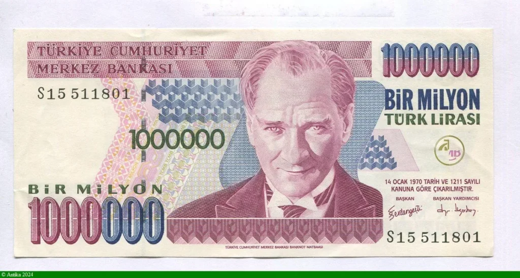 1 000 000 Lirasi Kamel Ataturk