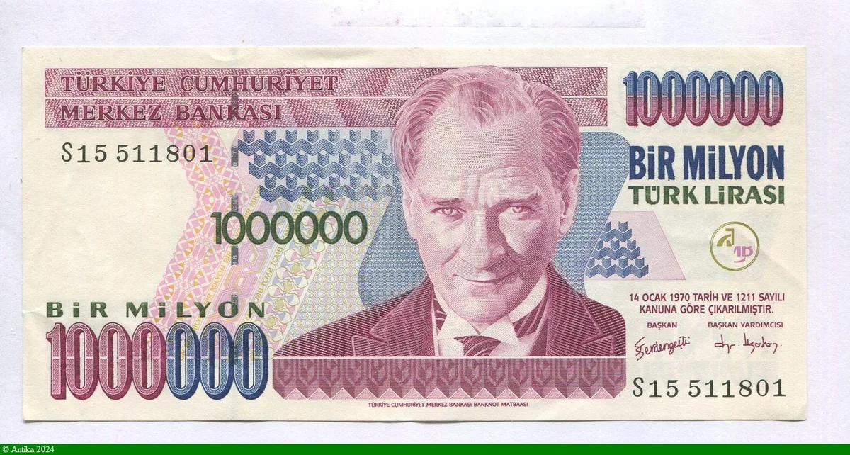 1 000 000 Lirasi Kamel Ataturk