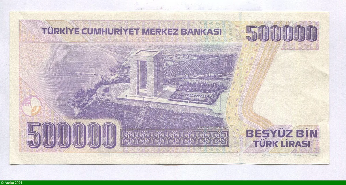 500 000 Lirasi Kamel Ataturk