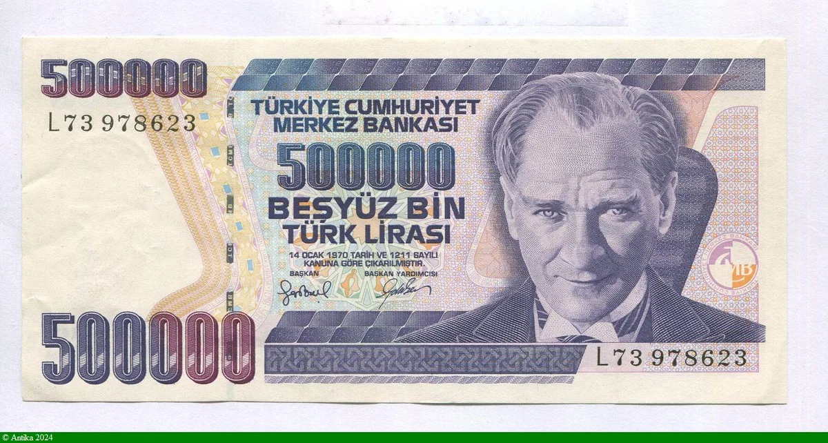 500 000 Lirasi Kamel Ataturk