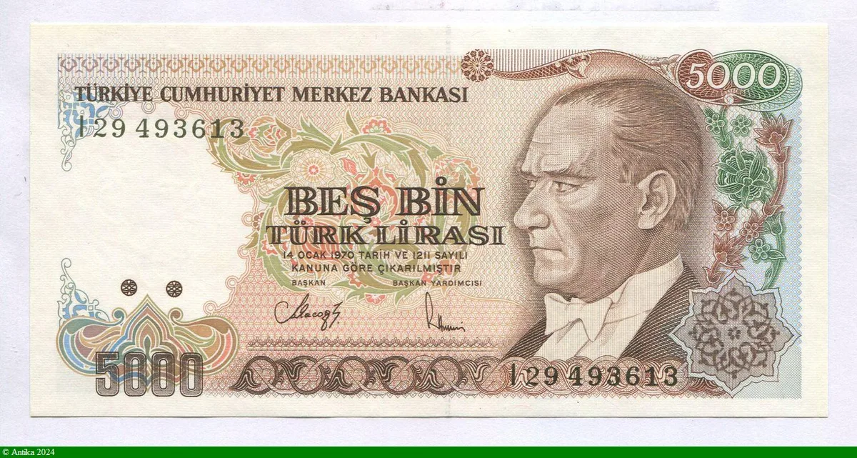 5000 Lirasi Kamel Ataturk