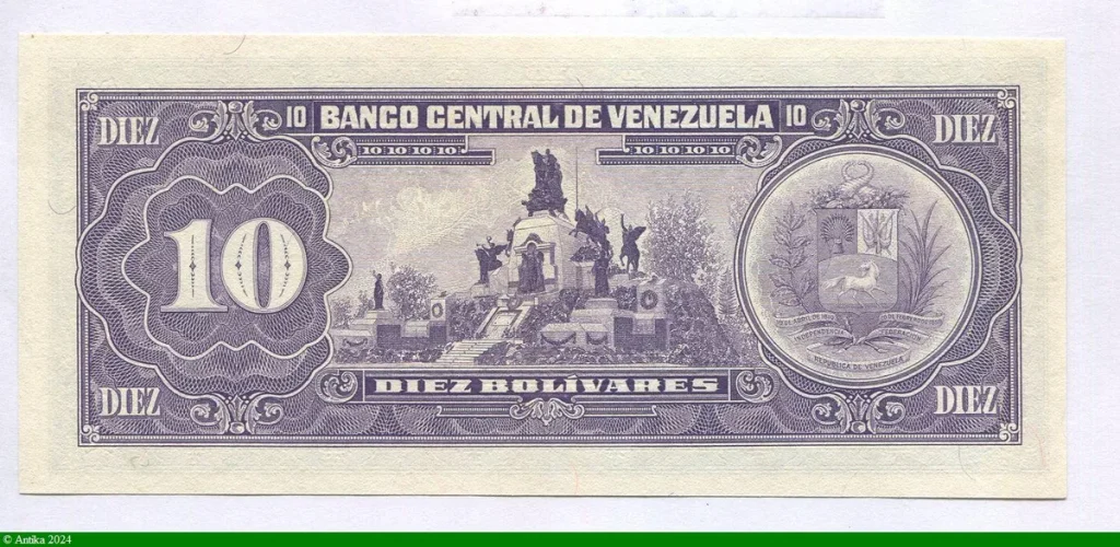 10 Bolivares S.Bolivar & M.Sucre