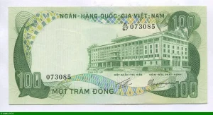100 Dong Palais de l' Indépendance Saigon & Buffles