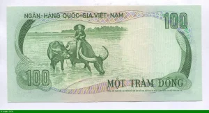 100 Dong Palais de l' Indépendance Saigon & Buffles