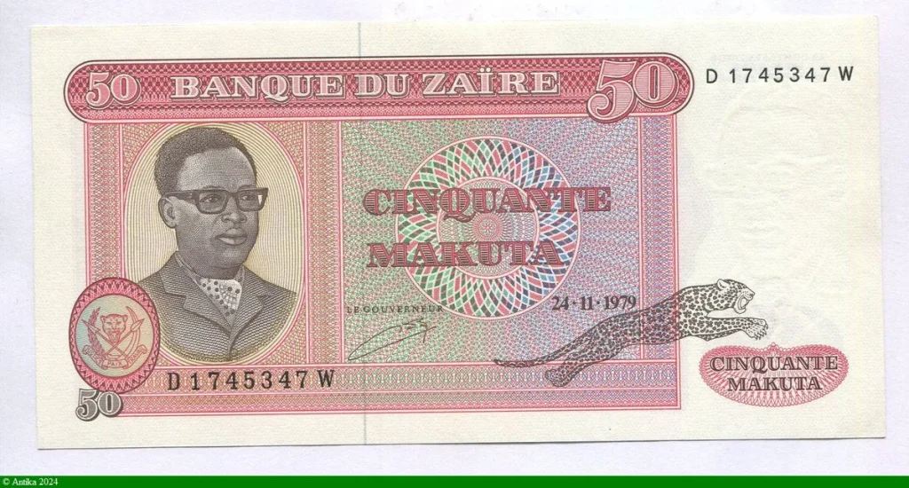 50 Makuta Mobutu & Léopard * *