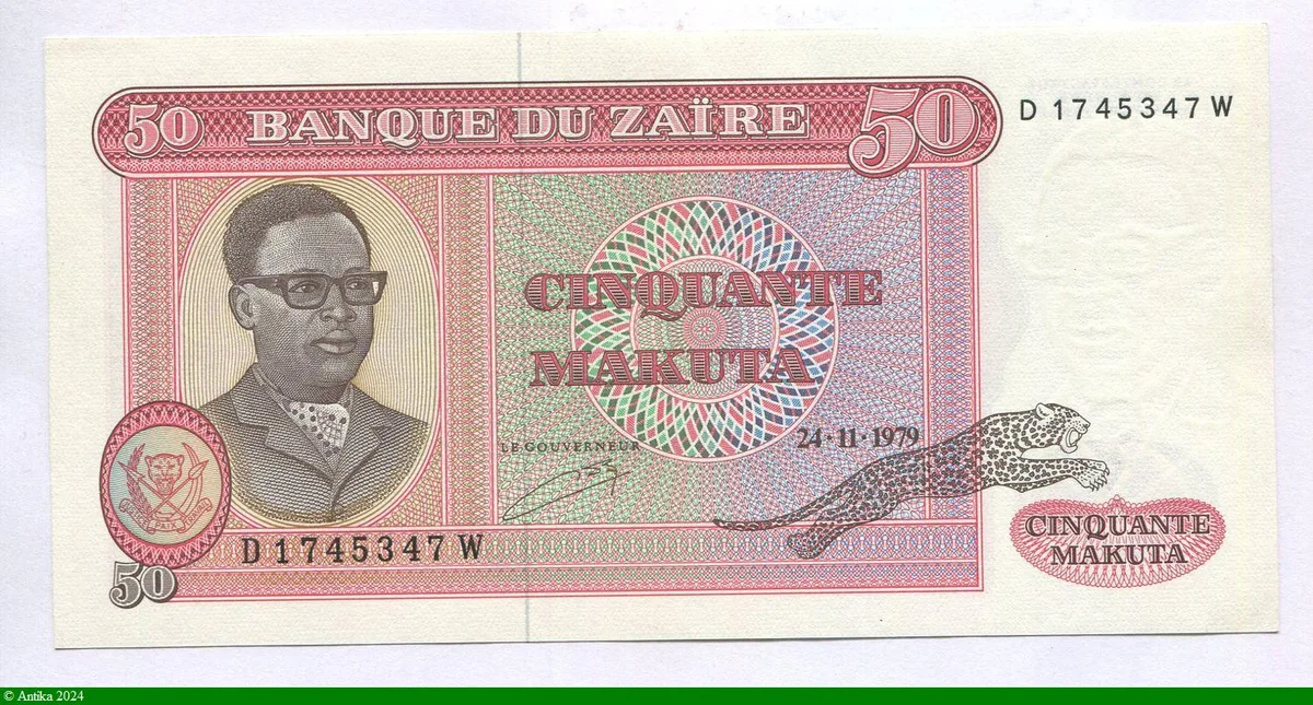 50 Makuta Mobutu & Léopard * *