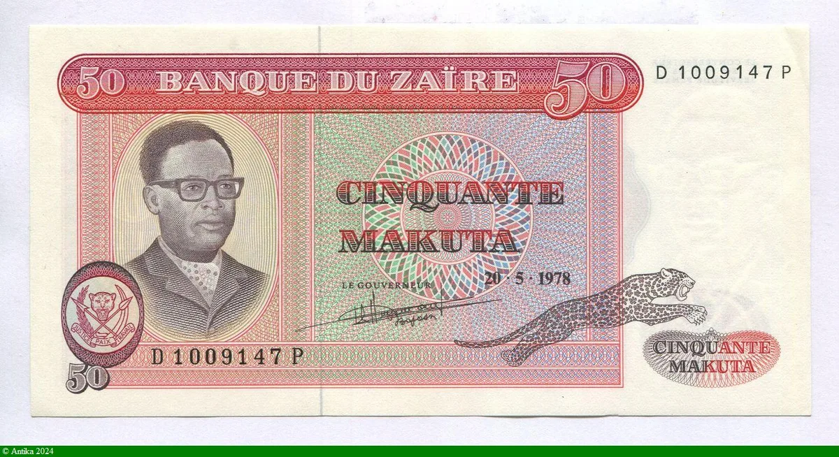 50 Makuta Mobutu & Léopard