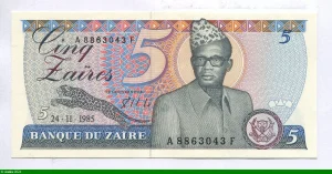 5 Zaires Mobutu & Léopard