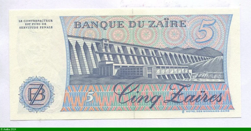 5 Zaires Mobutu & Léopard