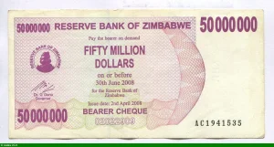 50 000 000 Dollars Bearer Chèque * * *