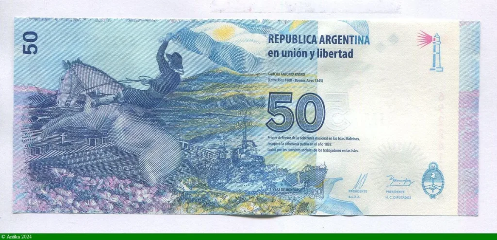 50 Pesos îles Malouines & Cavalier * * * * * * Superbe Billet PROMO