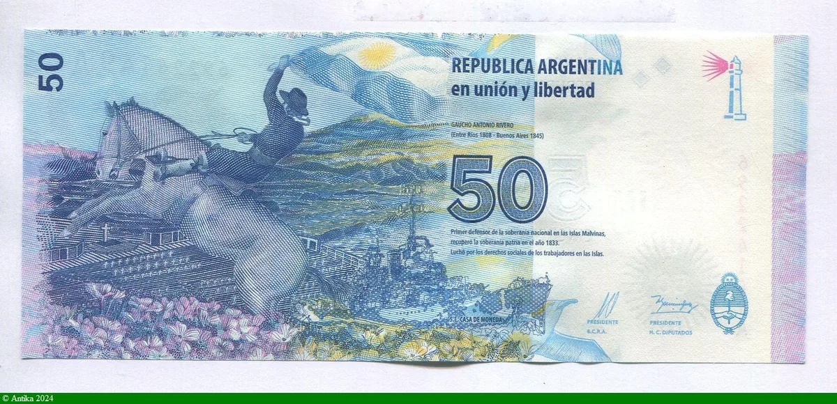 50 Pesos îles Malouines & Cavalier * * * * * * Superbe Billet PROMO