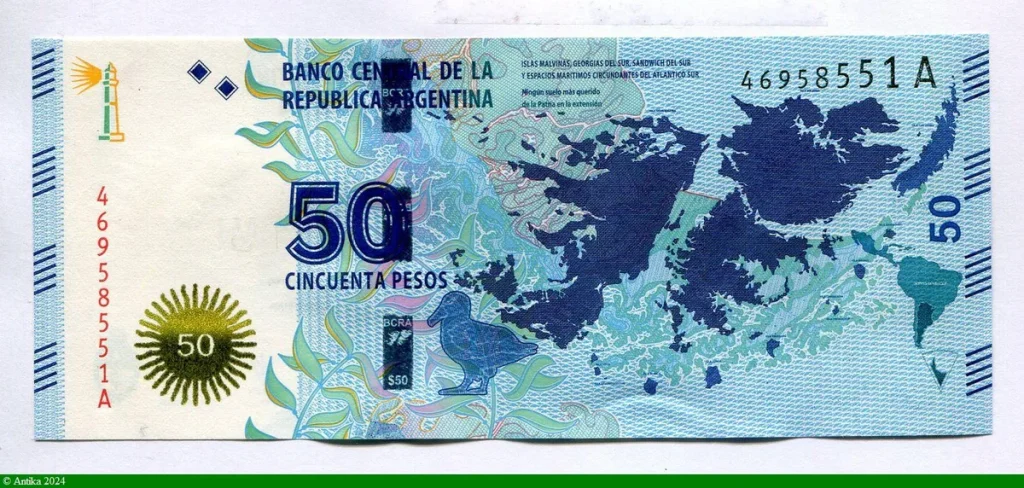 50 Pesos îles Malouines & Cavalier * * * * * Superbe Billet PROMO