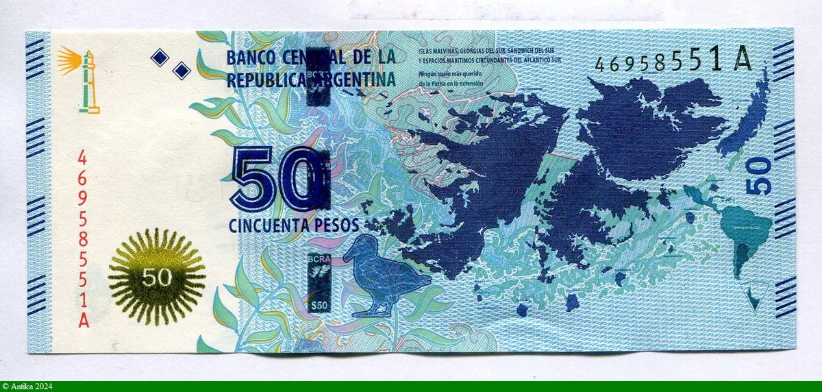 50 Pesos îles Malouines & Cavalier * * * * * Superbe Billet PROMO
