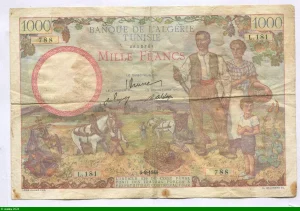 1000 FRANCS Couple de Fermiers