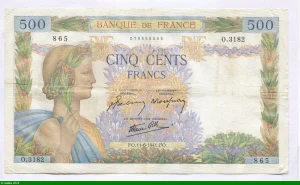 500 FRANCS LA PAIX - Type 1939