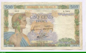 500 FRANCS LA PAIX - Type 1939