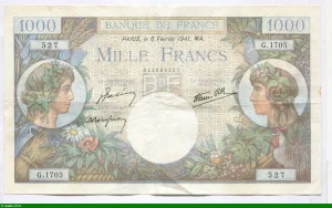 1000 FRANCS COMMERCE & INDUSTRIE - Type 1940