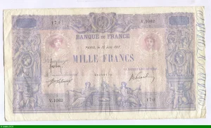 1000 FRANCS BLEU & ROSE - Type 1889