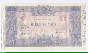 1000 FRANCS BLEU & ROSE - Type 1889