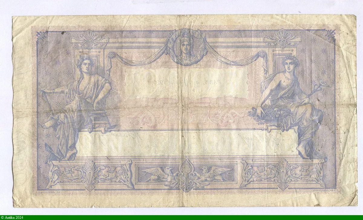 1000 FRANCS BLEU & ROSE - Type 1889