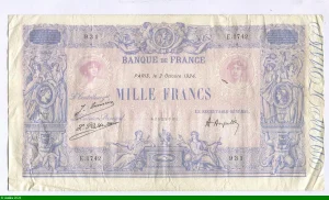 1000 FRANCS BLEU & ROSE - Type 1889