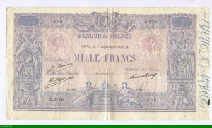 1000 FRANCS BLEU & ROSE - Type 1889