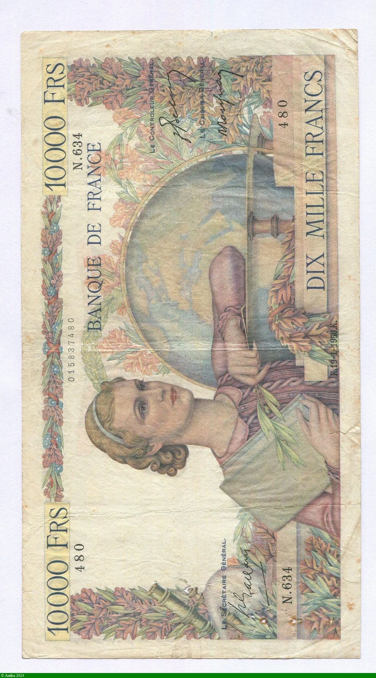10 000 FRANCS GENIE Français- Type 1945