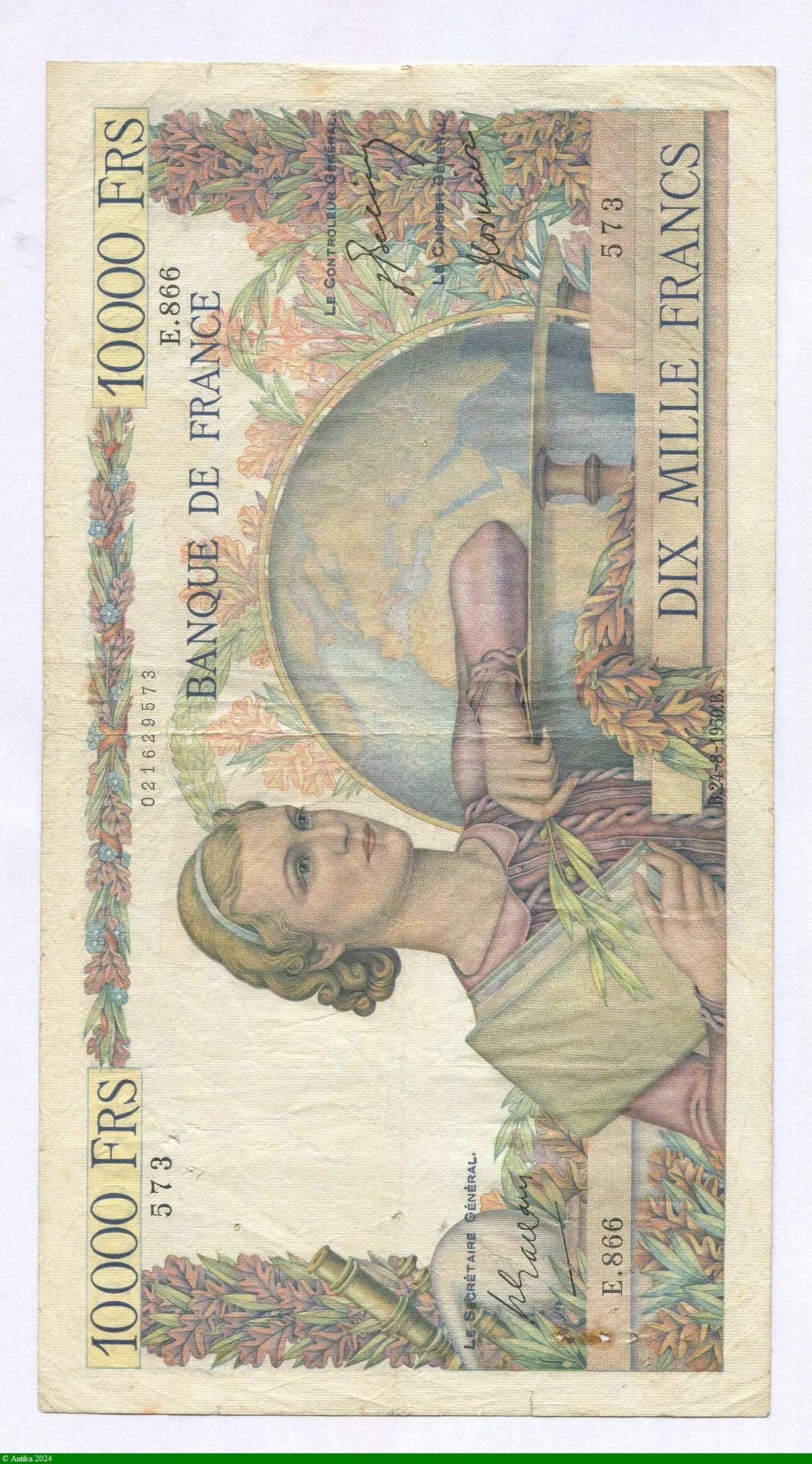 10 000 FRANCS GENIE Français- Type 1945