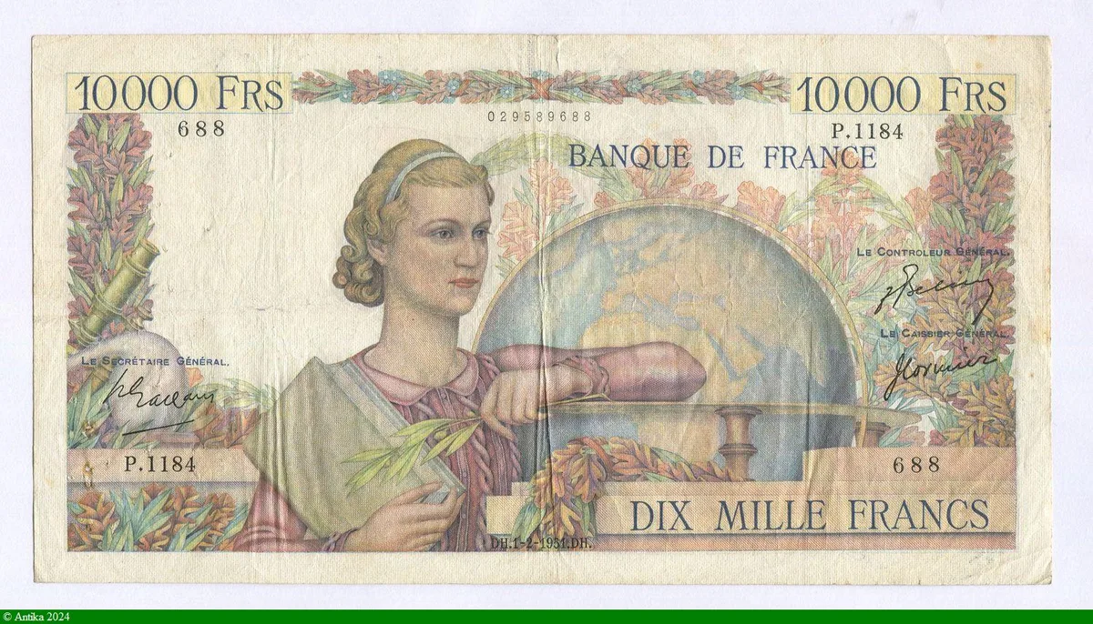 10 000 FRANCS GENIE Français- Type 1945