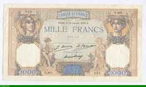 1000 FRANCS CERES & MERCURE - Type 1927
