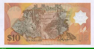 10 Ringgit sultan Hassan al-Bolkiah I & l'igname des forêts