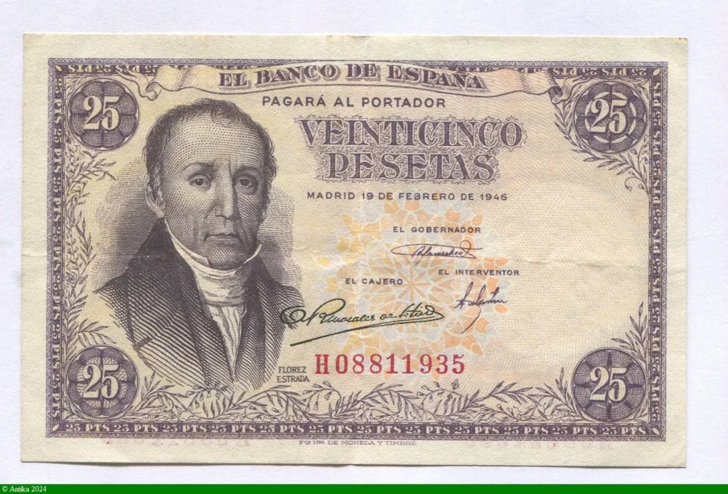 25 Pesetas Florez Estrada