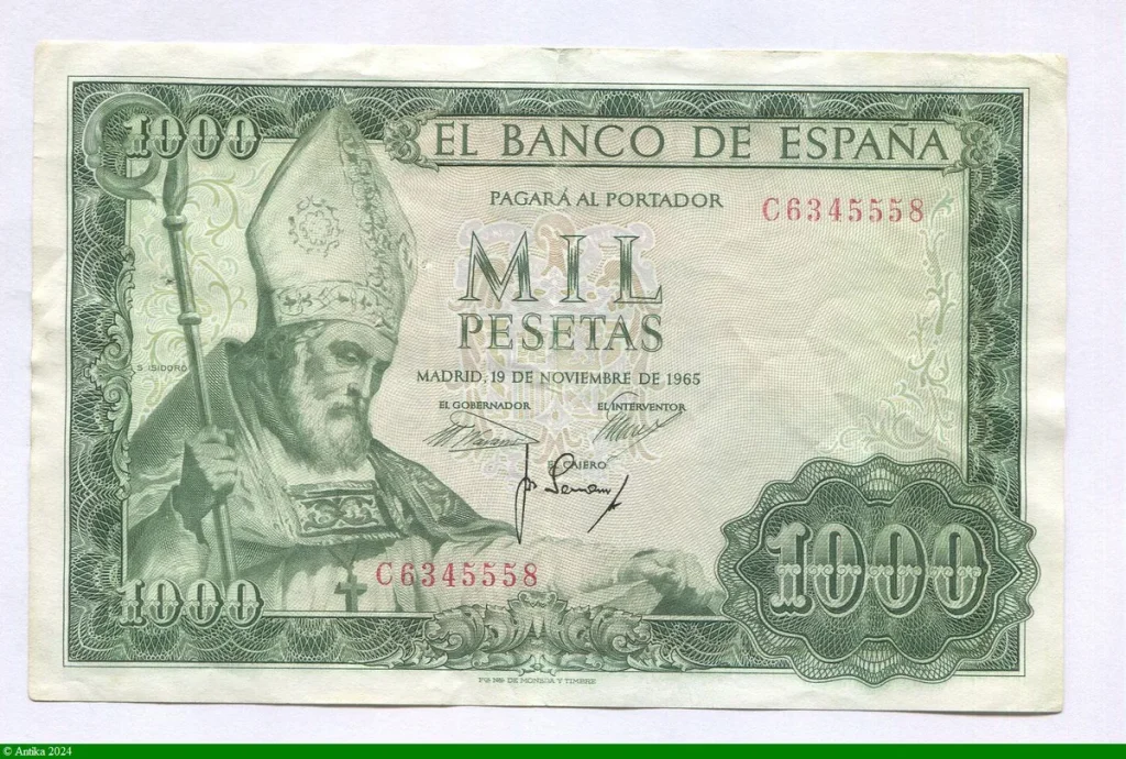 1000 Pesetas Buste de San Isidoro