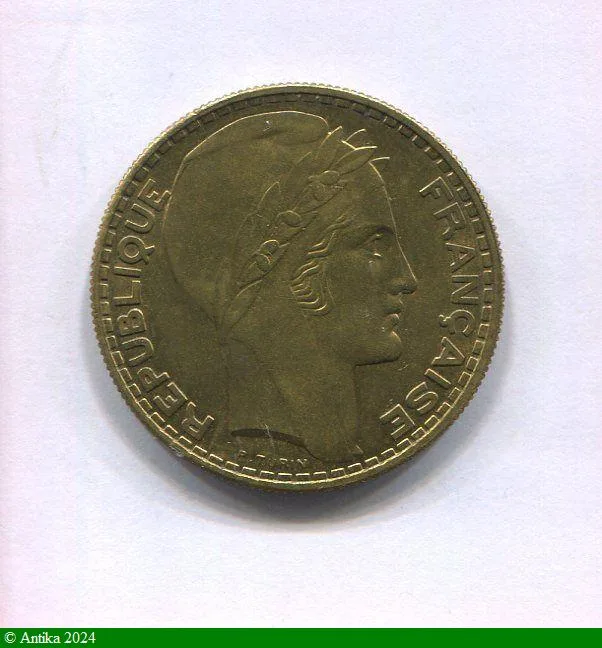 20 FRANCS TURIN Cupro-Aluminium tranche cannelée