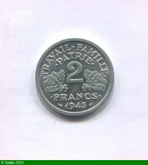2 FRANCS BAZOR Aluminium