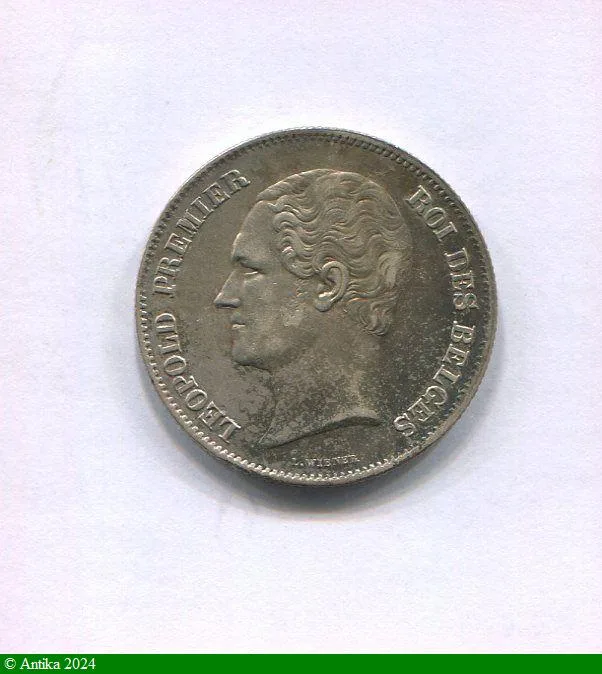 2 1/2 FRANCS Argt LEOPOLD II Petite tête Trés RARE