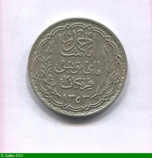 20 FRANCS Argt PROTECTORAT AH1353 Paris