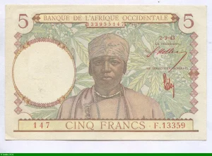 5 FRANCS Tisseran Caféier Chiffre Rouge