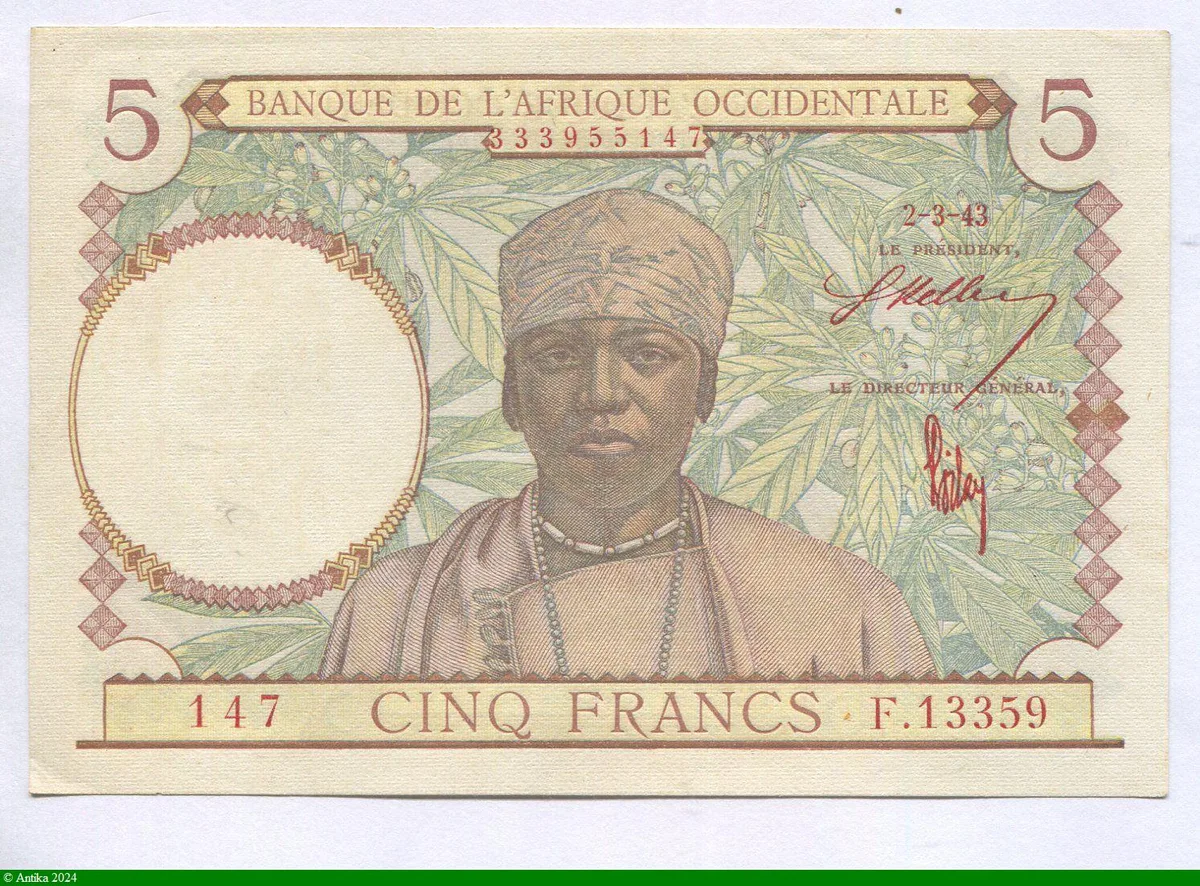 5 FRANCS Tisseran Caféier Chiffre Rouge
