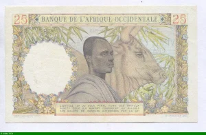 25 FRANCS Jeune Femme Africaine