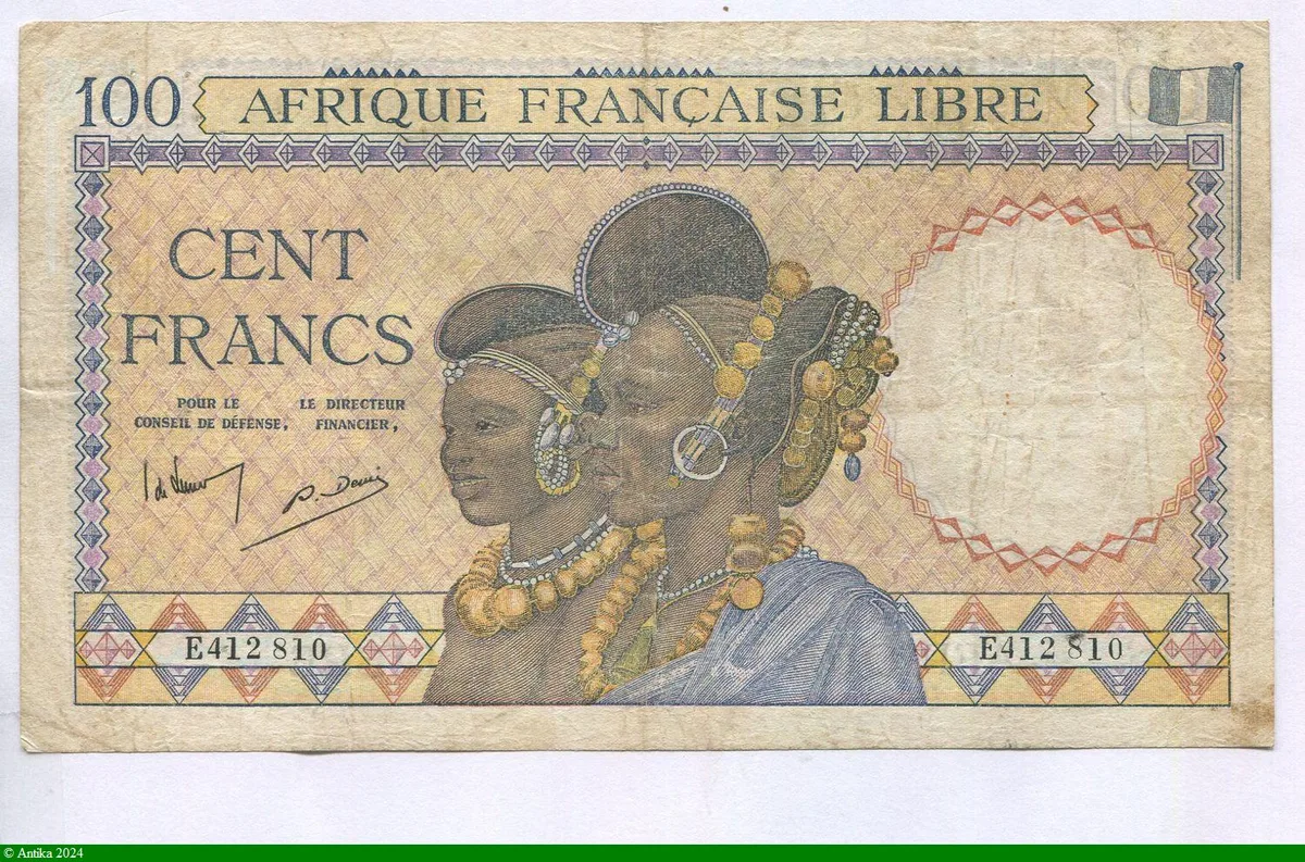 100 FRANCS Bustes de Femmes Africaines