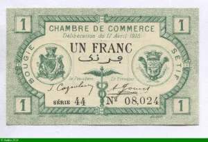 1 FRANC Chambre de Commerce Bougie-Sétif