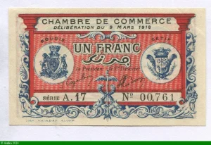 1 FRANC Chambre Commerce Bougie-Sétif