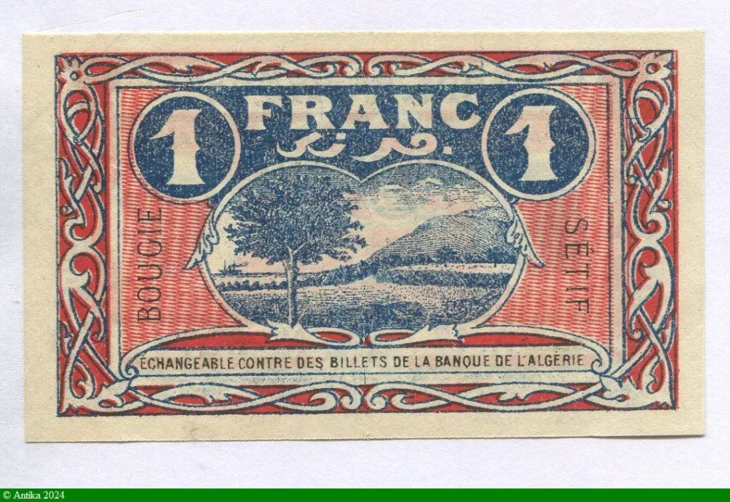 1 FRANC Chambre Commerce Bougie-Sétif