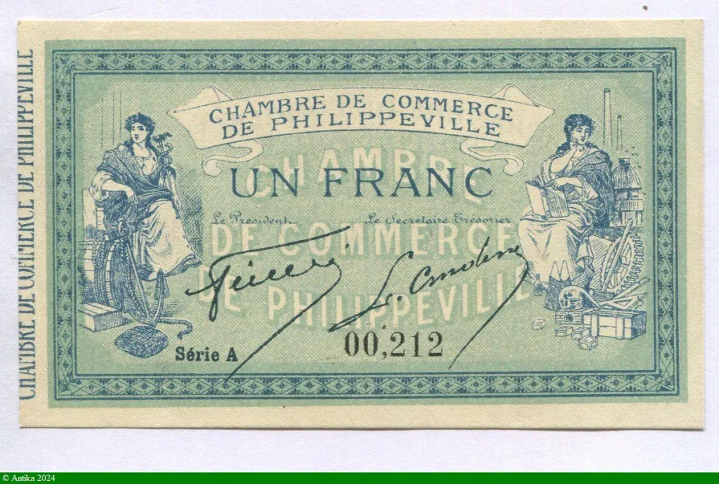 1 FRANC Chambre Commerce Philippeville
