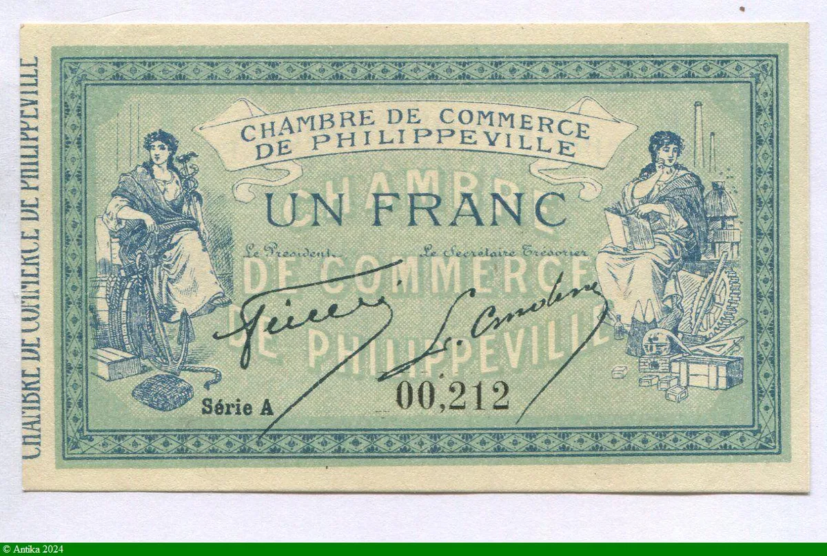 1 FRANC Chambre Commerce Philippeville